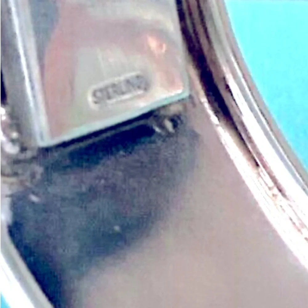 Artisan Sterling Silver 925 Hinge Bangle Bracelet Handcrafted Solid Silver 7” - Picture 4 of 4